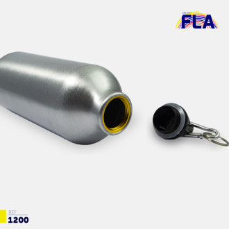 Caramañola Sublimable Metalica Silver 600 Ml + Caja