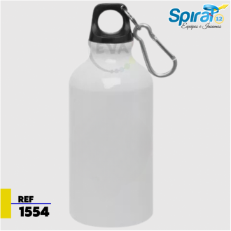 Caramañola Sublimable Pequeña  Metalica Blanca 400 Ml +caja  ( Lrlr)