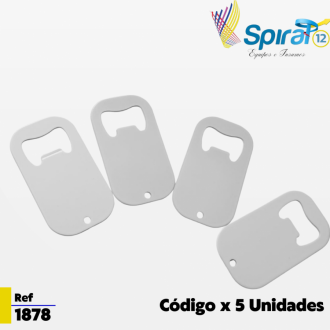 Destapador Ovalado Sublimacion X 5 Unds Metalico