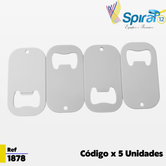 Destapador Ovalado Sublimacion X 5 Unds Metalico