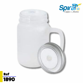 Jarra De Vidrio Sublimable Con Pitillo / Tapa Metálica (lrxc)