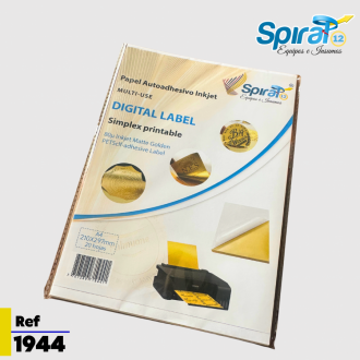 Papel Autoadhesivo Inkjet  Dorado A4 X 20 Hojas