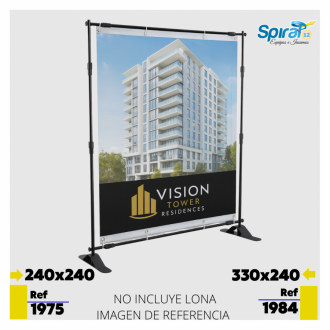 Backing Ajustable Publicitario 3,30 × 2,40 M (grande)