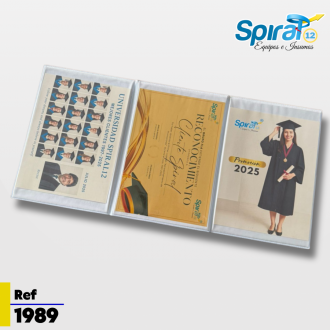 Carpeta Portadiploma 3 Cuerpos Para Grado (tamaño A4)  X 3 Unidades Grande
